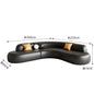Italian Minimalist Office Sofa Modern High-end Living Room Corner L-shaped Reception Sofa Guest Area Office Furniture FYOS