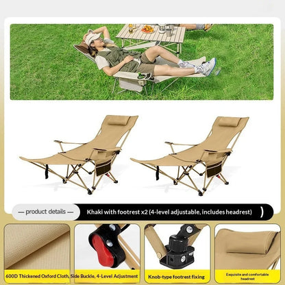 Portable Folding Beach Chair Lightweight Adjustable Reclining Sun Lounger Camping Picnic Travel Outdoor Portable Chair Chair