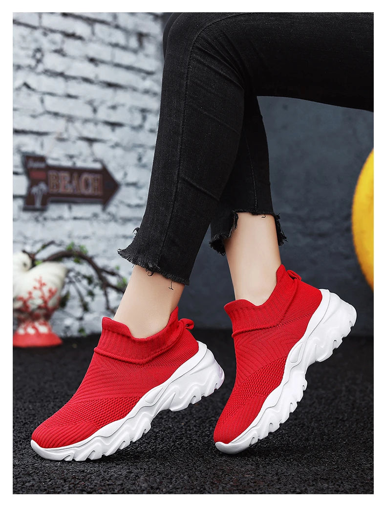 Men'S And Women'S Sneakers Mesh Breathable Lightweight High-Top Running Tennis Shoes Comfortable Outdoor Pair Naked Boots