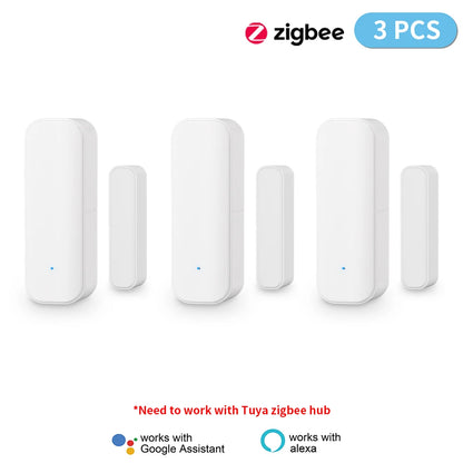 1PCS 2PCS 3PCS 4PCS 10PCS 15PCS Zigbee Door Sensor Window Magnetic Sensor Detector Home Door Sensor Need Tuya Zigbee Gateway Hub