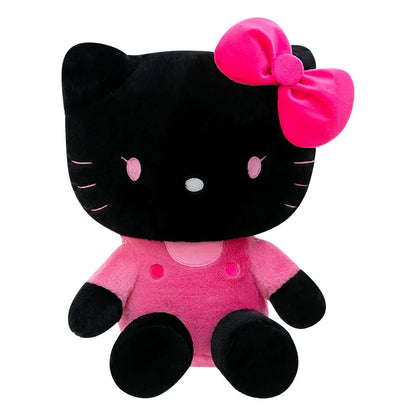 30/40/50cm Black Pink Hello Kitty Plush Toy Fluffy Sofa Cushion Desktop Room Decor Companion Doll Sleep Soothing Doll Girl Gift