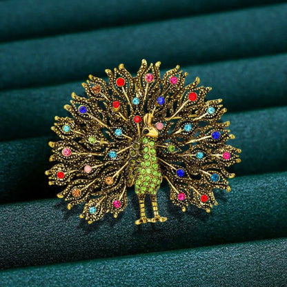 Baroque Luxury Peacock and Phoenix Design Brooches for Men and Women, Jewelry, Fashion Accessories, and Party Gifts
