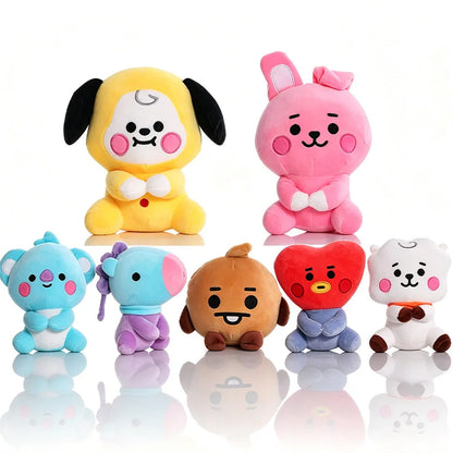 B-T-21 Plush Doll Keychain Koay Shooky Mang Cooky Cute Stuffed Pendant Backpack Ornament Gift for Fans Bag Decor