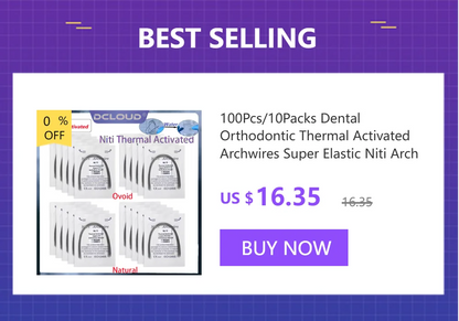 100Pcs/10Packs Dental Orthodontic Ovoid Form Archwires Niti Super Elastic Round Rectangular Wire 012/014/016/018/16X16/16X22