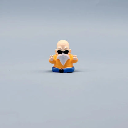 Dragon Ball Anime Figure Son Goku Master Roshi Piccolo Krillin Q Version Figure Model Toy Pvc Car Decoration Collection Gifts