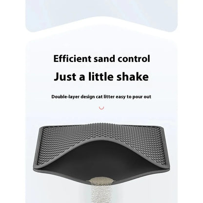 new 90X60CM Cat Litter Mat Waterproof Double Layer Pet Litter Box Mat Pet Toilet Cat Mat Nonslip Sand Cat Washable Mat Pet Clean
