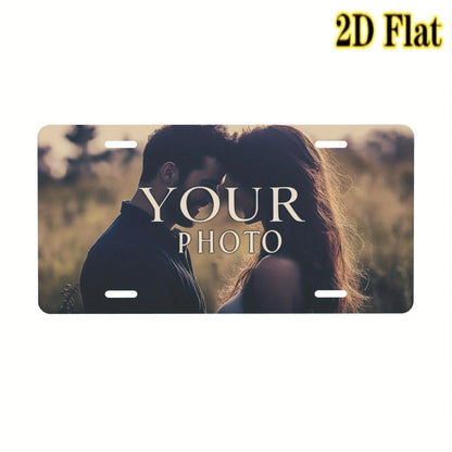 Personalized License Plate Holder, 126in, with Custom Photo Design - a Stylish Car Accessory for Pet Lovers and Car Enthusiasts