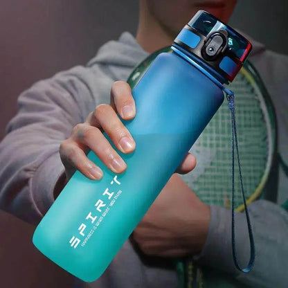 Sports Water Bottle Portable Outdoor Bottle 500ML-1000ML Flip Top Fitness Water Bottle Large Capacity Sports Bottle