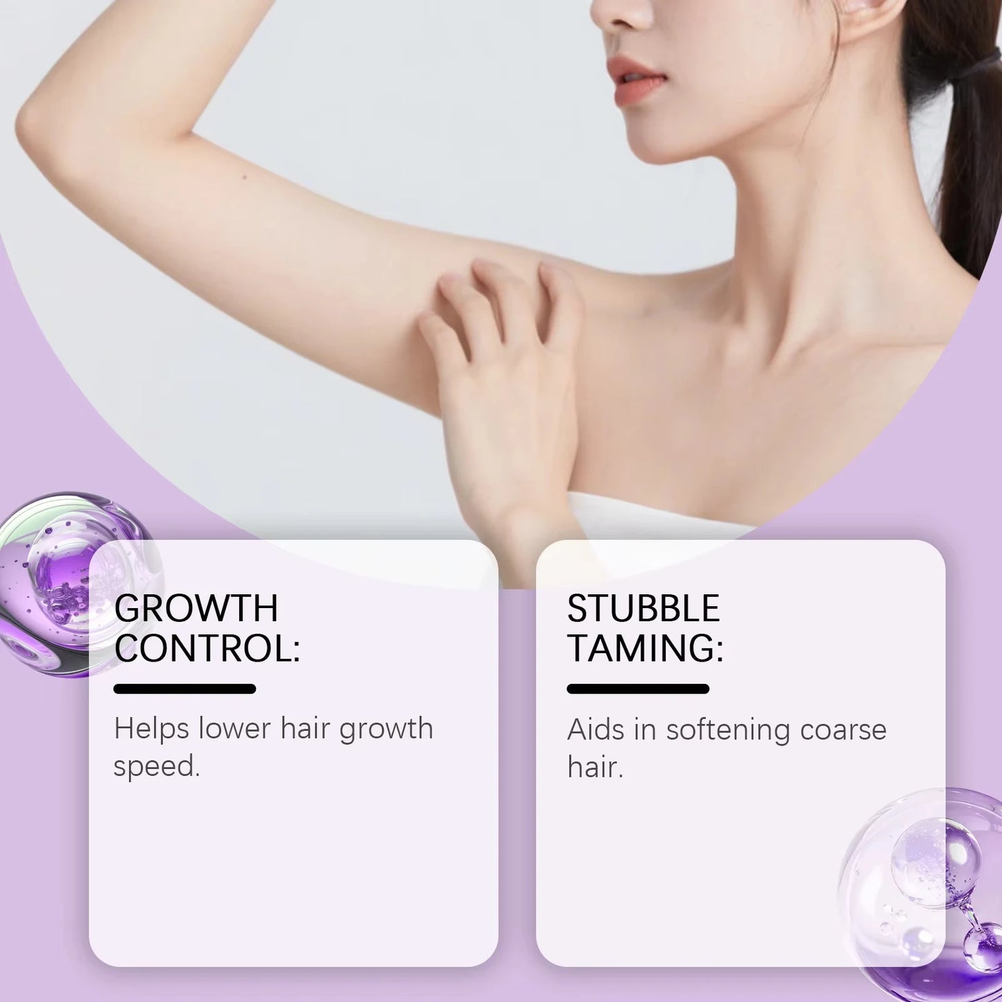 2026New Cyperus Rotundus Hair Growth Inhibitor Serum Natural Soothing Moisturizing Shrink Pores Body Hair Removal Essence Liquid