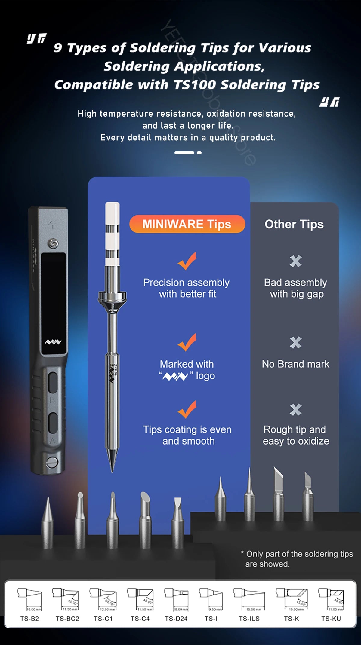Original TS101 Electric Soldering Iron Adjustable Temperature USB Portable Digital Welding Station 65W Mini TS100 Upgraded