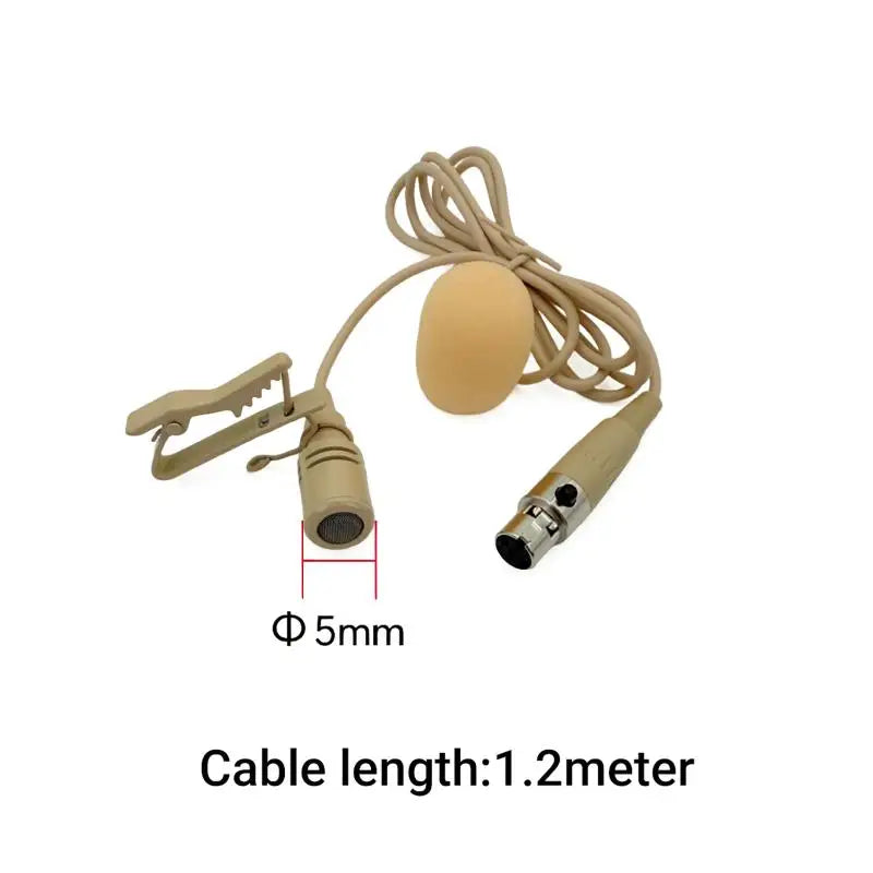 Microphone 80-20KHZ ZL-F1720 S/A/B/C/D Beige Lapel Clip Mic With 2pcs Cover Microphone Replace Accessories