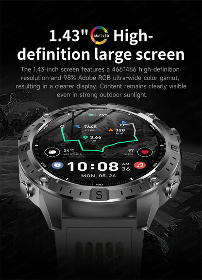 Smart Watch Men GPS Track 30 meters Swim Waterproof  Sports Fitness GPS Precise Positioning Offline Map 2GB Memory Smart Watchs