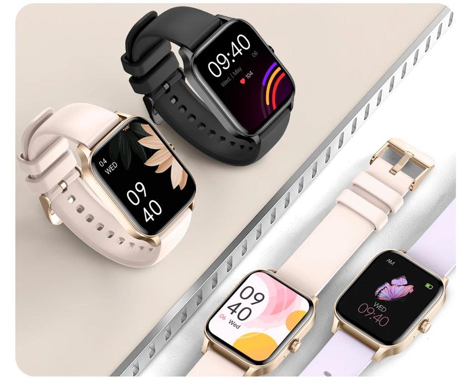 LIGE Smart Watch Answer/Make Call 1.85" Smartwatch for Android iOS Heart Rate Sleep Monitor Pedometer Waterproof Fitness Watches