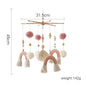 Baby Soft Felt Cartoon Wool Ball Seashell Rattles Hanging Bed Bell Newborn Mobile Crib Wooden Bracket Montessori Education Toys