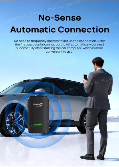 CarlinKit 4.0 CP2A Pro 3-In-1 Android TV Box CarPlay Ai Box Support Netflix YouTube Wireless CarPlay &Android Auto Smart Car Box