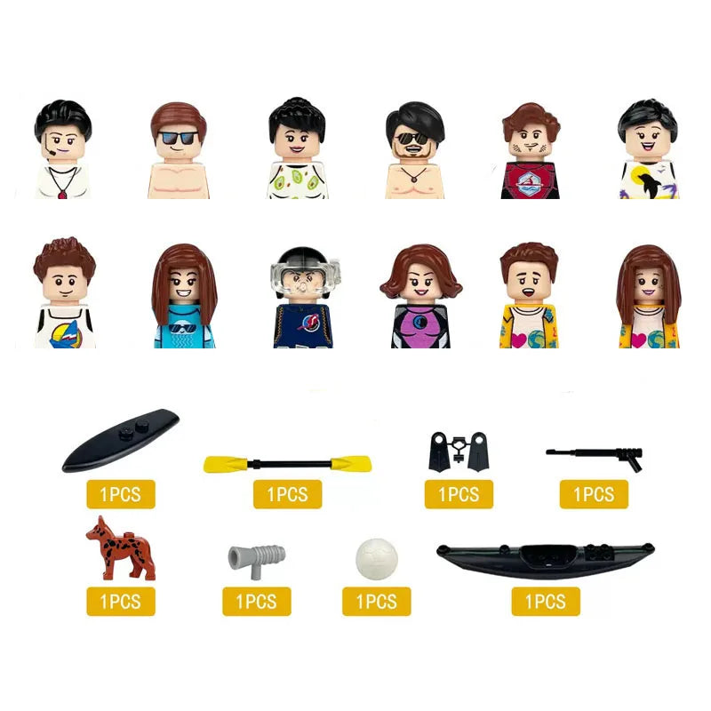 City Career 3D Building Block Dolls Toys Cartoon Character Models Mini Action Figures Educational Toys Children's Gifts