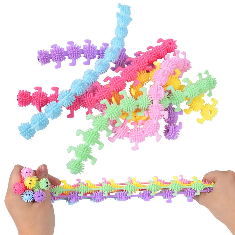 Cute Caterpillar Unicorn Animals Squishy Kids Sensory Fidget Decompression Toys for Children Adults Autism Stress Relief Gifts