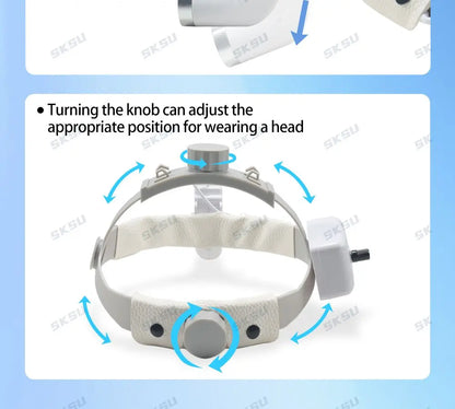 Lampa czołowa dentystyczna LED 5W do lup stomatologicznych, lamp operacyjnych, medycznych lamp chirurgicznych dla dentystów