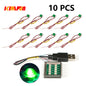 10PCS 0.8mm Pin RGB LED For LEGO Building Blocks USB Lamp DIY Street Light City Electric Decorate 1X1 Brick Compatible All Brand