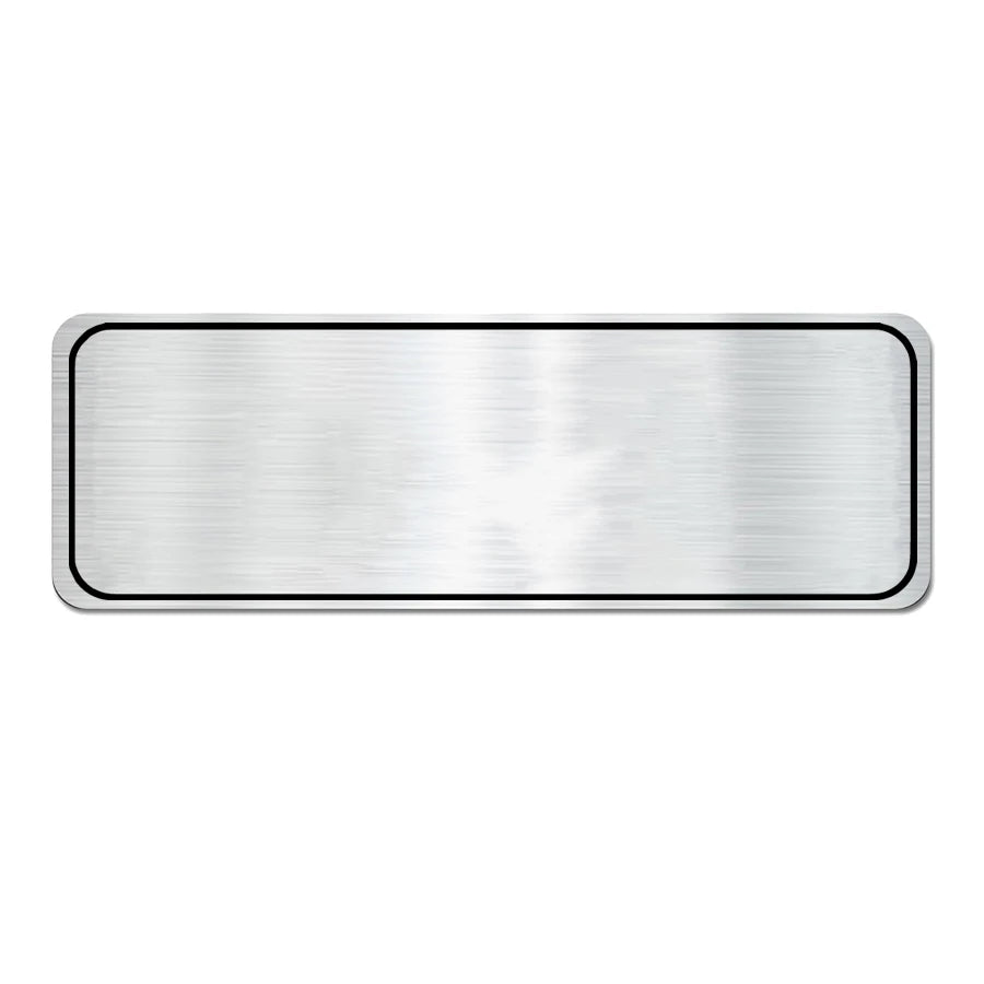 Personalized stainless steel Engraved Name Plate Memorial Plaque 3" W x 1" H | Custom Text Engraving, Memorial Keepsake Design
