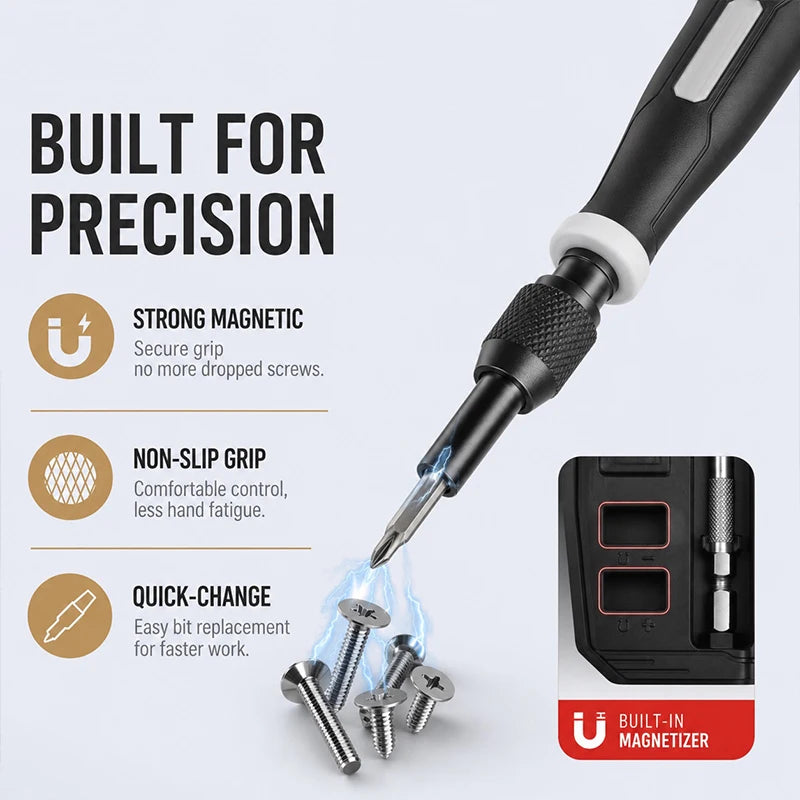 152-in-1 Precision Magnetic Screwdriver Repair Tool Kit with Flexible Shaft Tweezers Pry Tools for Phone Laptop PC Watch Console