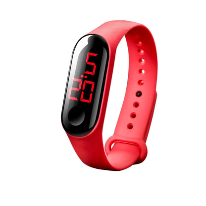 Man Woman LED Electronic Sport Watch Luminous Sensor LED Student Adult Couple Electronic Watch With Shell Adjustment Watch