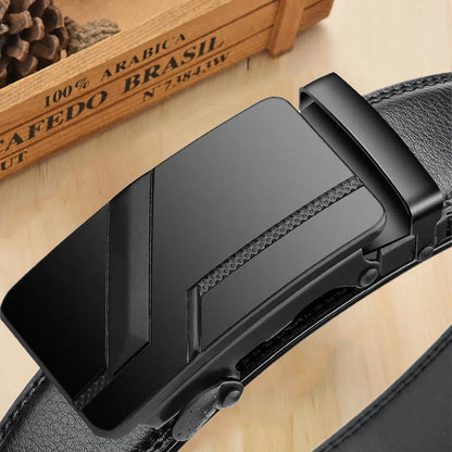 New Men's Belt PU Leather Belt Business High Quality Fashion Male Belt Automatic Buckle Belt for Popular