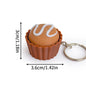 3D Printed Cappuccino Coffee Cup Keyrings Creative Clicker Button Dessert Keychains Office Stress Relief Keyboard Fidgets Gifts