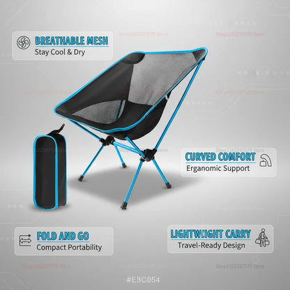 Compact and portable outdoor beach chairs / Foldable camping chairs, outdoor fishing chairs, family camping chairs, small-sized