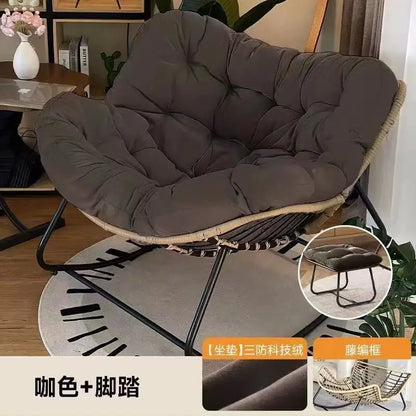 Rocking Chair Lazy Sofa Bird Nest Shaped Living Room Balcony Nap Small Apartment Rattan Woven Adult