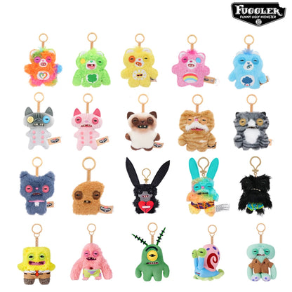Fuggler Alley Cats Care-Bears Fugg Plush Toys Nuggets Keychain Funny Ugly Tooth Monster Bag Charm Dolls Backpack Decor Bagged