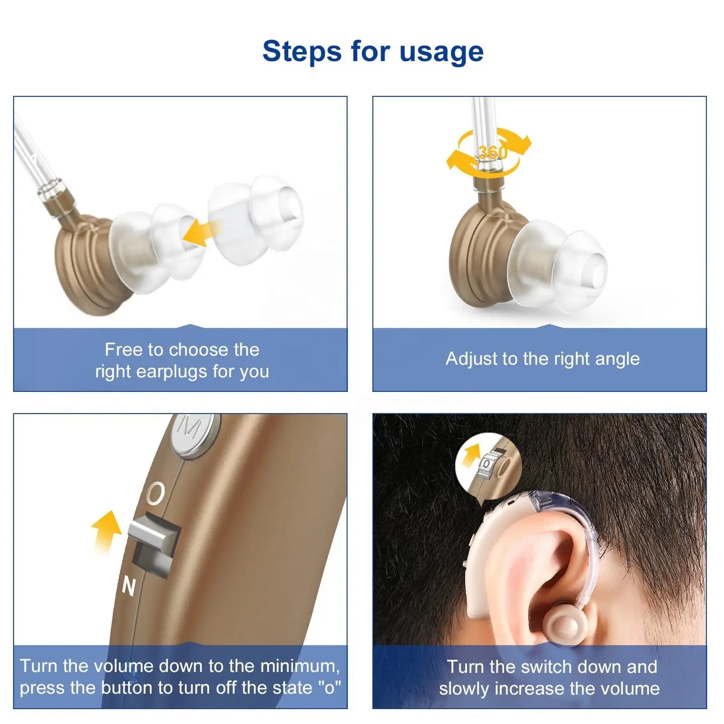 2025 NEW CHEAP Rechargeable Hearing Aid Wireless Portable BTE Elderly Hearing Aids Sound Amplifier Free Shipping