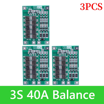 BMS 3S/4S 5A 10A 20A 25A 40A 60A Płytka zabezpieczająca ładowarkę do akumulatorów litowo-jonowych 18650 do wiertarki 12 V z funkcją wzmocnienia/balansu