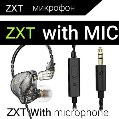 QKZ CK5 FiLe Wired Earphone Professional Gaming And Sports Noise Cancelling Headphones with Microphone HiFi Music Earphone