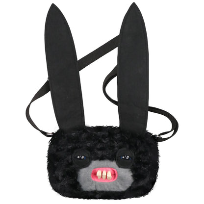 Fuggler Original ALLEY CATS Plush Bag Big Head Ugly Tooth Monster Crossbody Furry Funk Purse Backpack Wallet Storage BagGift