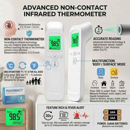 Oximeter SpO2 finger Finger Pulse Oximeter Thermometer Electronic Forehead Thermometer Home Adult Children Thermometer