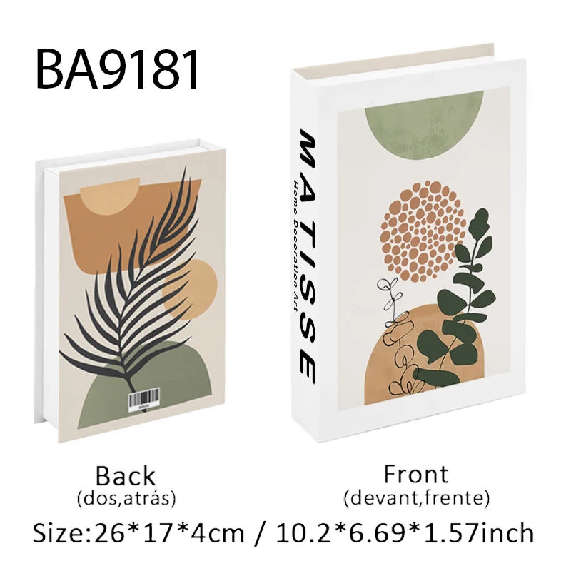 Boho Monet Matisse Luxury Fake Book Storage Box Home Interior Decoration Decorative Books Coffee Table Bedroom Living Room Decor