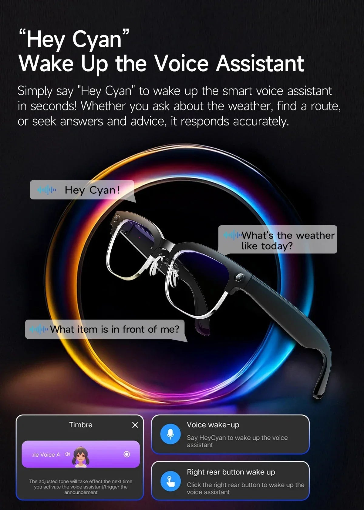 New AI Smart Glasses, 800W Camera Video Recording, AI Photo Recognition, Bluetooth Call & Voice Translation Eyewear