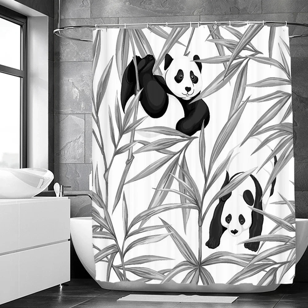 Cat shower curtains bathroom shower curtain Cute 3D fabric shower curtain with hooks funny waterproof shower curtain or Mat