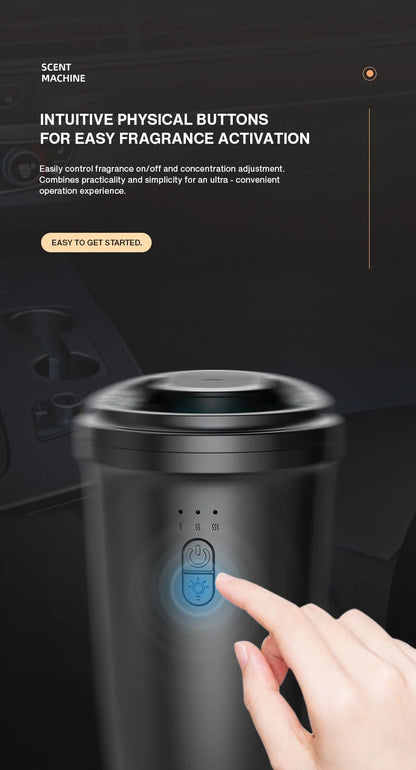 Namste 50m³ Car Air Freshener Perfume Aroma Diffuser No Water Essential Oils Aluminum Alloy Material Button Type-c Charge