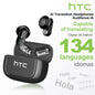 【AI Translator Earbuds】HTC NE51 Bluetooth Earphones TWS In-Ear Sport Wireless Headphones Long Life with Mic Ultralight Earbuds