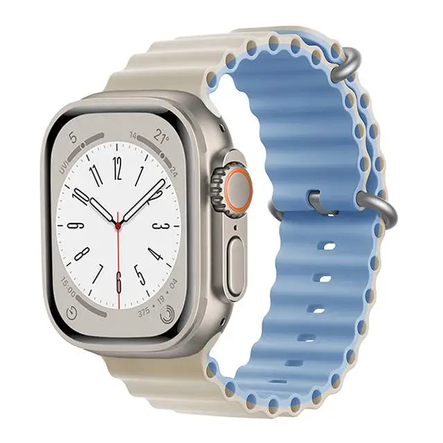 Ocean Strap for apple watch Band 44mm 40mm 45mm 41mm 49mm 46mm silicone correas bracelet iWatch series 7 5 6 3 se 8 Ultra 2 9 10