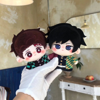 Demon Slayer Figure Anime Plush Doll Fans Gift Q Version Toy Gifts Kamado Nezuko Keyrings Cartoon Character Keychains Bag Charms