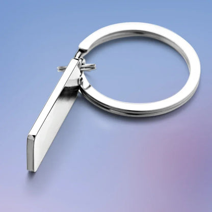 Customized Engraved Name Plate Number Keychain For Car Logo Personalized Anti-lost Keyring Key Chain Ring Best Gift P009C