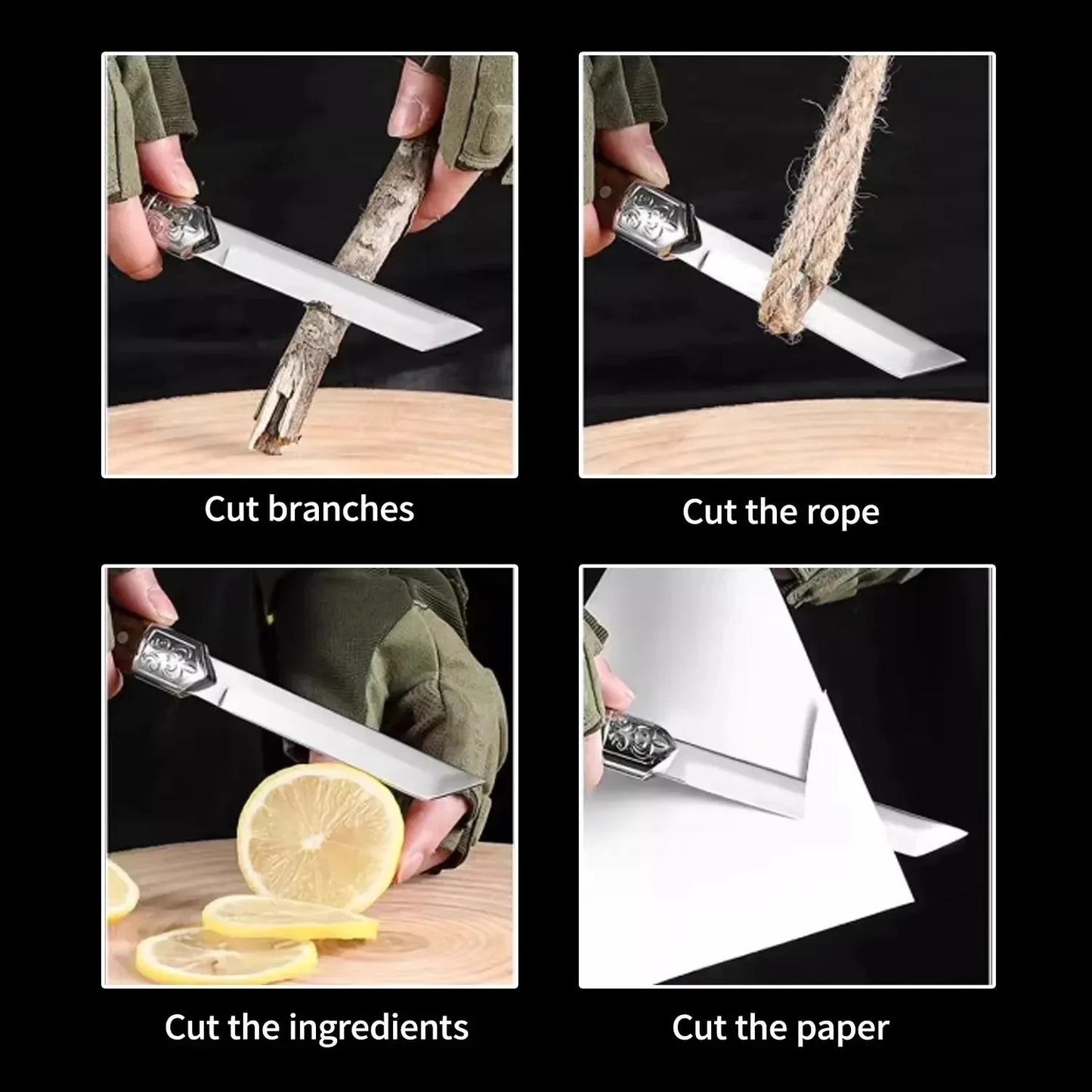 Multi-functional folding knife, convenient small knife for outdoor camping, high-hardness fruit knife