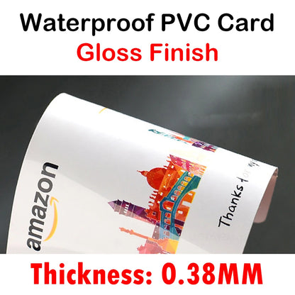 100-1000pcs Custom PVC Business ID Card Own Design Logo Name Plastic Waterproof Double Side Glossy Matte Thank You 85.5*54mm