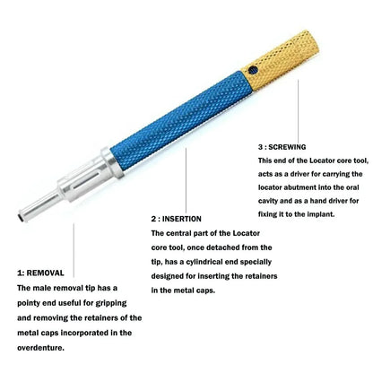 Professional Maintenance Tool Kit for Locator Attachments: Insertion & Removal of Abutment Caps & Cores on Overdentures