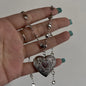 Romantic Heart Locket Pendant Openable Female Silver Color Stainless Steel Photo Frame Charm Necklace for Women Men Jewelry Gift