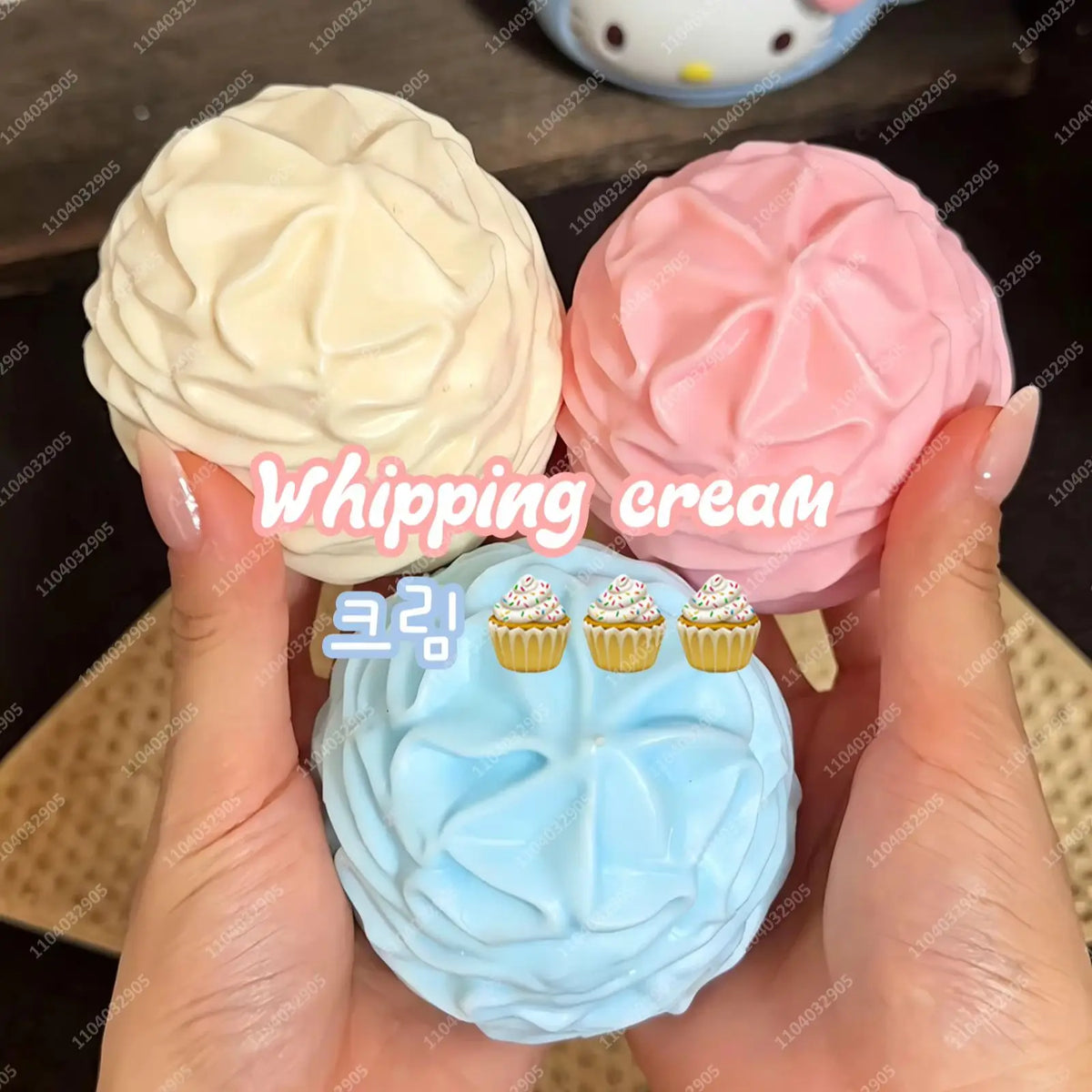 Crunchy Whipping Cream Stress Ball Squishy Toys Moldable Whipped Cream Squeeze Ball ASMR Anti Stress Fidget Toys for Adults