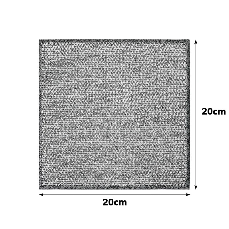 10/20Pcs Cleaning Products Dishcloth Silver Wire Cleaning Kitchen Cloth Thickened Microfiber Wash Towel Built-in Sponge Ball Rag